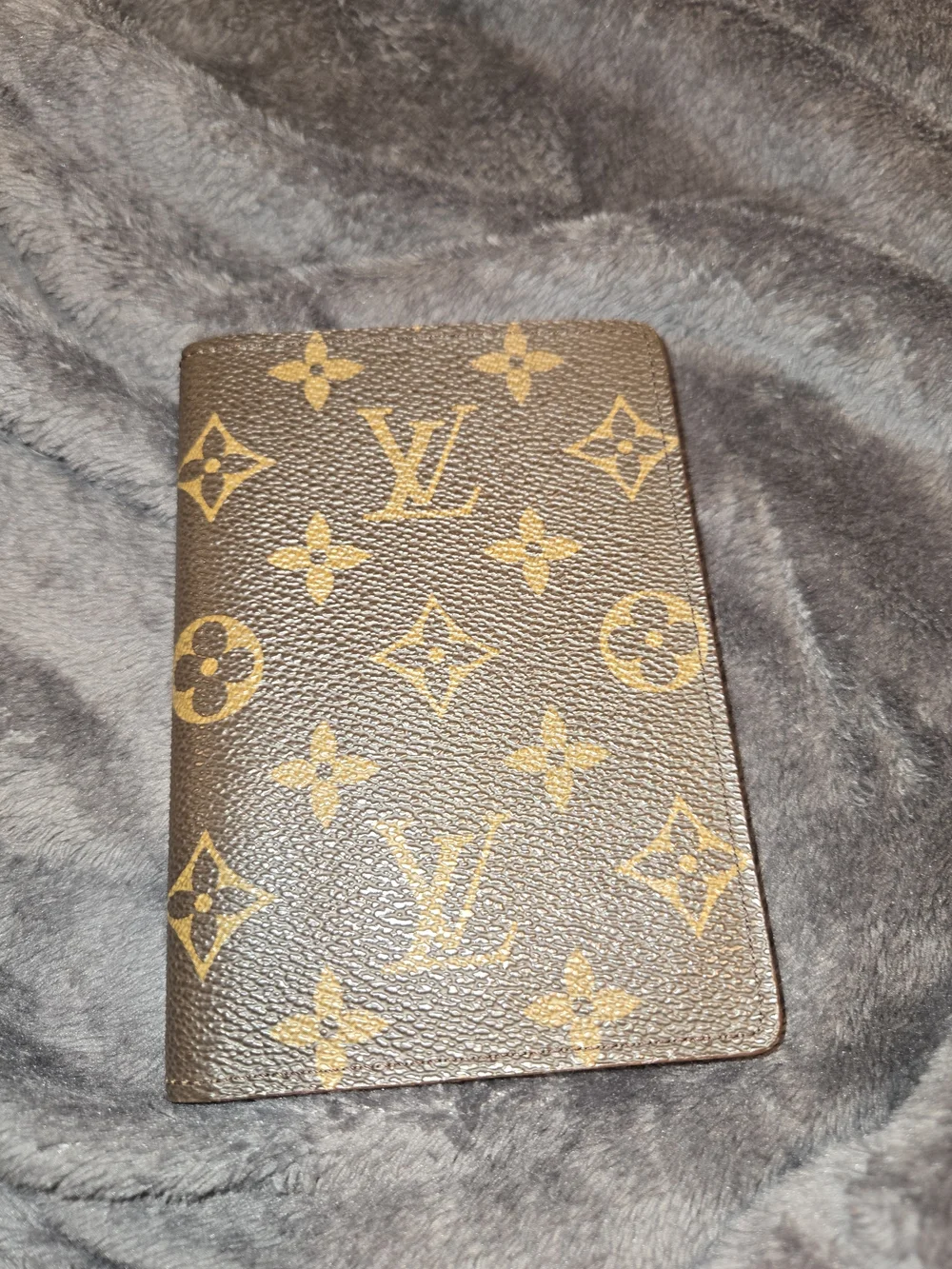 Louis Vuitton Brown and Gold Monogram Passport Sleeve